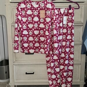 Pink and White PJ set NWT